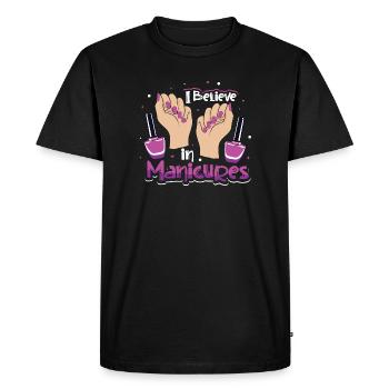 Designer de manucures Salon de manucure cosmétiques - T-shirt Premium bio Homme - noir - Devant - Nico (187cm)