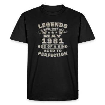 May 1981 - May 1981 - Men's Premium Organic T-Shirt - black - Front - Nico (187cm)