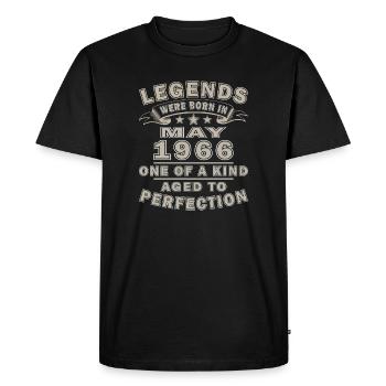 Birthday Present May 1966 - Men's Premium Organic T-Shirt - black - Front - Nico (187cm)