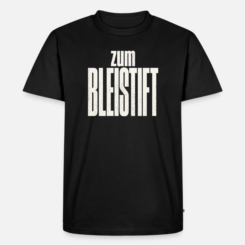 Zum Bleistift - Männer Premium Bio T-Shirt - Schwarz
