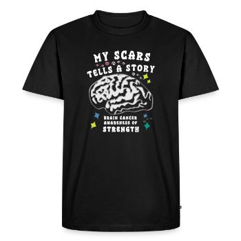 Éducation sur les tumeurs cérébrales, Combattant, Éducation sur les tumeurs cérébrales - T-shirt Premium bio Homme - noir - Devant - Nico (187cm)