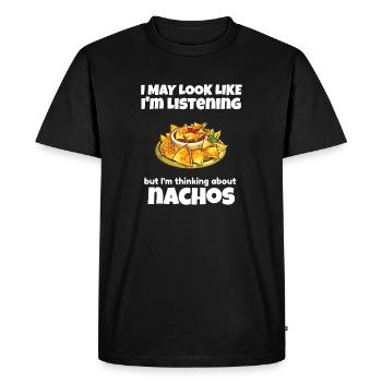 Nachos Daydreams Graphic Tee - Men's Premium Organic T-Shirt - black - Front - Nico (187cm)