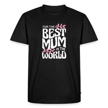 Meilleure maman du monde - T-shirt Premium bio Homme - noir - Devant - Nico (187cm)