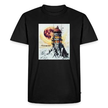 The Last Signal Home Beacon - Men's Premium Organic T-Shirt - black - Front - Nico (187cm)
