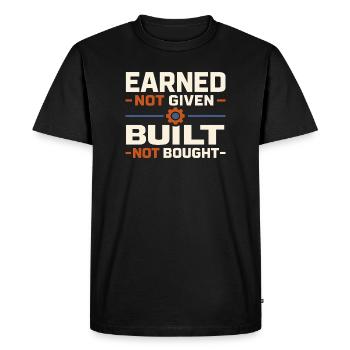 Blue Collar Lifestyle Blue Collar Pride Working - Men's Premium Organic T-Shirt - black - Front - Nico (187cm)