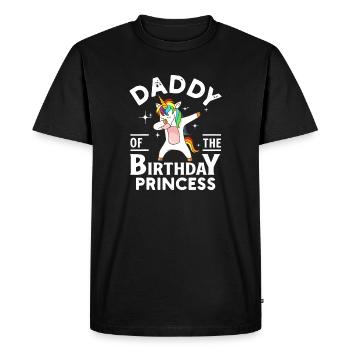 Princesse de l’anniversaire en train de faire du dab, - T-shirt Premium bio Homme - noir - Devant - Nico (187cm)