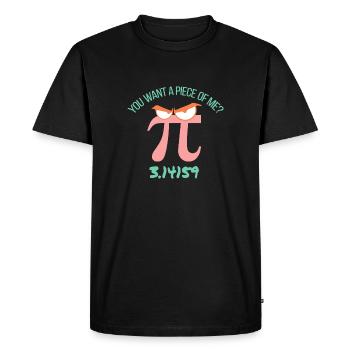 T-shirt humoristique Pi Piece - T-shirt Premium bio Homme - noir - Devant - Nico (187cm)