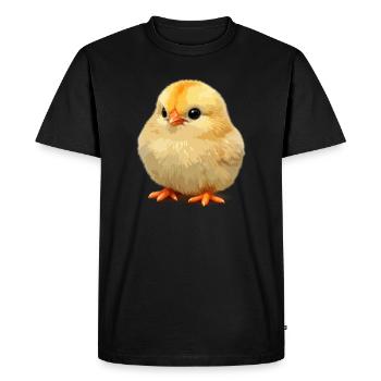 Petit poussin ensoleillé - T-shirt Premium bio Homme - noir - Devant - Nico (187cm)