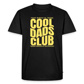 Club des papas cool - Cadeau de la fête des pères des papas - T-shirt Premium bio Homme - noir - Devant - Nico (187cm)