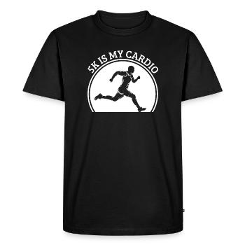 Le 5K marathon est mon cadeau de course cardio - T-shirt Premium bio Homme - noir - Devant - Nico (187cm)