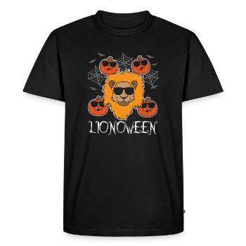 Safari Afrique Faune du Serengeti Lion d’Halloween - T-shirt Premium bio Homme - noir - Devant - Nico (187cm)