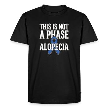 Sensibilisation à l’alopécie Perte de cheveux à l’alopécie areata - T-shirt Premium bio Homme - noir - Devant - Nico (187cm)