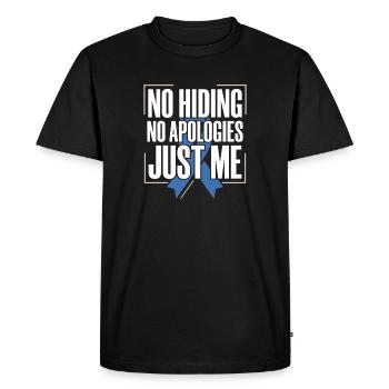 Sensibilisation à l’alopécie Perte de cheveux à l’alopécie areata - T-shirt Premium bio Homme - noir - Devant - Nico (187cm)