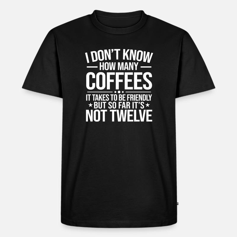 Compte de douze cafés - T-shirt Premium bio Homme - noir