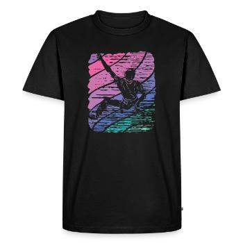 Boulderer Boulder Bouldering - Men's Premium Organic T-Shirt - black - Front - Nico (187cm)