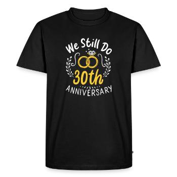 Nous célébrons toujours le 30e anniversaire - T-shirt Premium bio Homme - noir - Devant - Nico (187cm)