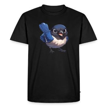 Magpies Magpie - Men's Premium Organic T-Shirt - black - Front - Nico (187cm)