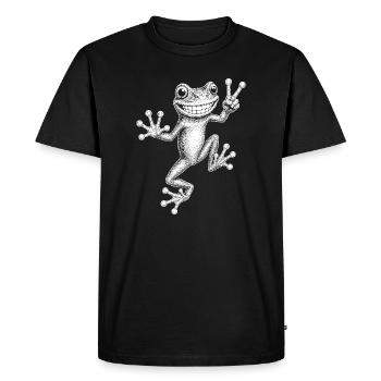 rainette - T-shirt Premium bio Homme - noir - Devant - Nico (187cm)