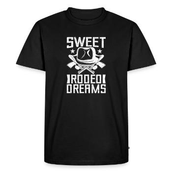 Équitation de rodéo Sweet Rodeo Dreams Cowboy - T-shirt Premium bio Homme - noir - Devant - Nico (187cm)