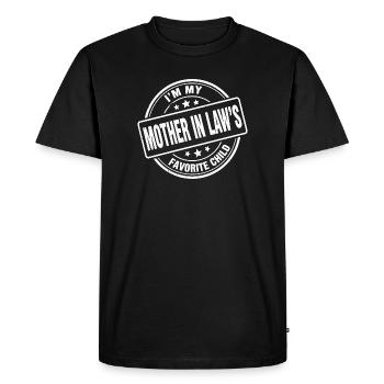 Déclaration de l’enfant préféré de la belle-mère - T-shirt Premium bio Homme - noir - Devant - Nico (187cm)