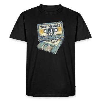 Full Memory - Men's Premium Organic T-Shirt - black - Front - Nico (187cm)