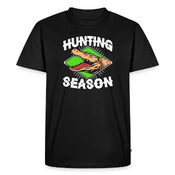Crocodile Hunting - Men's Premium Organic T-Shirt - black - Front - Nico (187cm)