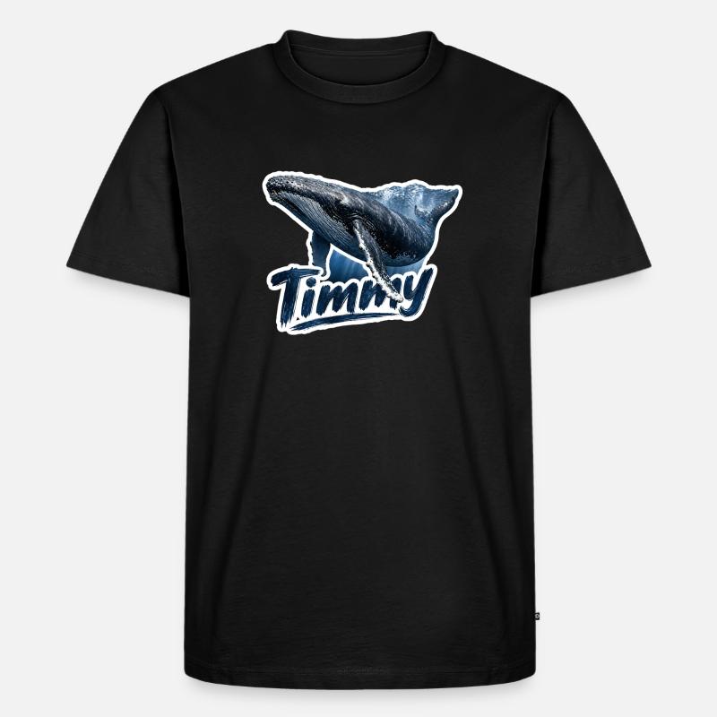 Timmy der Buckelwal – Ostsee-Fan - Männer Premium Bio T-Shirt - Schwarz