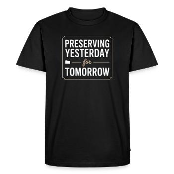 Préserver hier pour demain - T-shirt Premium bio Homme - noir - Devant - Nico (187cm)