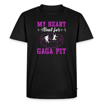 Arène de battements de cœur - T-shirt Premium bio Homme - noir - Devant - Nico (187cm)