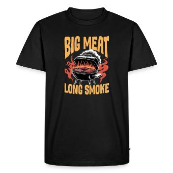 BBQ Grilling Meat Smoking Barbecue - Men's Premium Organic T-Shirt - black - Front - Nico (187cm)