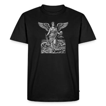 Ange Gardien de la Mer - T-shirt Premium bio Homme - noir - Devant - Nico (187cm)