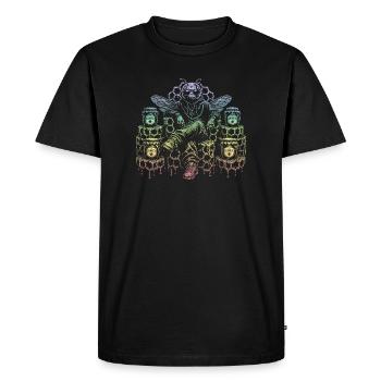 honeybee - Men's Premium Organic T-Shirt - black - Front - Nico (187cm)