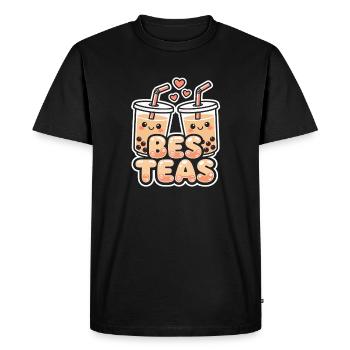 Boba Best Theas Amateurs de bubble tea adorables - T-shirt Premium bio Homme - noir - Devant - Nico (187cm)