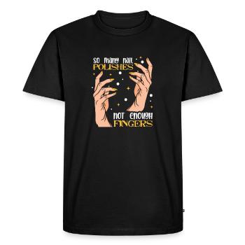 Designer de manucures Salon de manucure cosmétiques - T-shirt Premium bio Homme - noir - Devant - Nico (187cm)