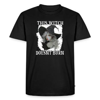 Cadeau d’Halloween décorateur de sorcières pour les fans de sorcières - T-shirt Premium bio Homme - noir - Devant - Nico (187cm)