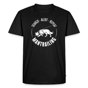 Chiens de chasse sportifs Border Collie Mantrailing - T-shirt Premium bio Homme - noir - Devant - Nico (187cm)