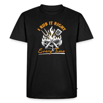 BBQ Grilling Meat Smoking Barbecue - Men's Premium Organic T-Shirt - black - Front - Nico (187cm)