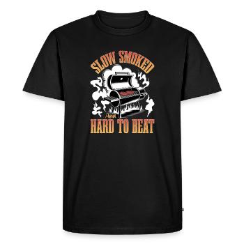 BBQ Grilling Meat Smoking Barbecue - Men's Premium Organic T-Shirt - black - Front - Nico (187cm)