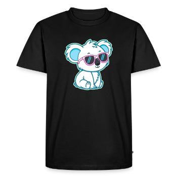 Koala White Chill Sunglasses - Men's Premium Organic T-Shirt - black - Front - Nico (187cm)
