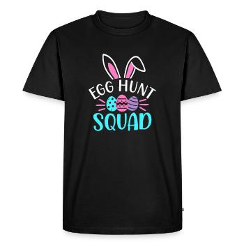 Egg Hunt Squad - Men's Premium Organic T-Shirt - black - Front - Nico (187cm)