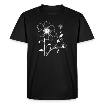 Flower Vine Flower Blossom Gift Mother Mother's Day - Men's Premium Organic T-Shirt - black - Front - Nico (187cm)