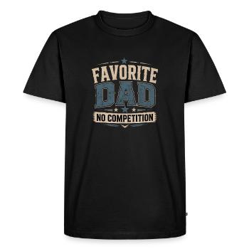 Favorite Dad Full Time Legend Father's Day Humor - Men's Premium Organic T-Shirt - black - Front - Nico (187cm)