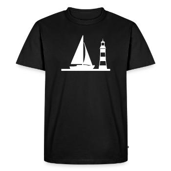 Voile - T-shirt Premium bio Homme - noir - Devant - Nico (187cm)