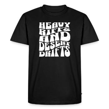 Riffs lourds et conflues désertiques. - T-shirt Premium bio Homme - noir - Devant - Nico (187cm)