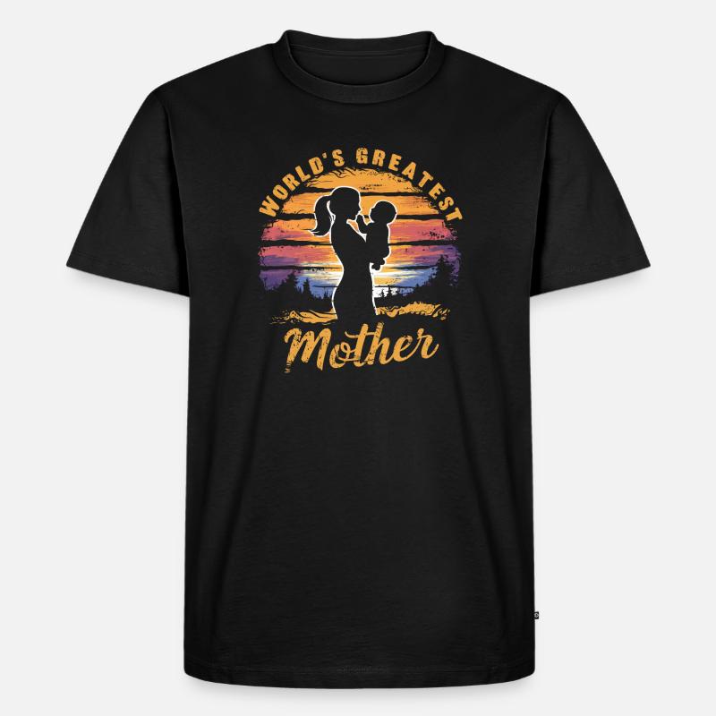 Die größte Mutter der Welt - Männer Premium Bio T-Shirt - Schwarz