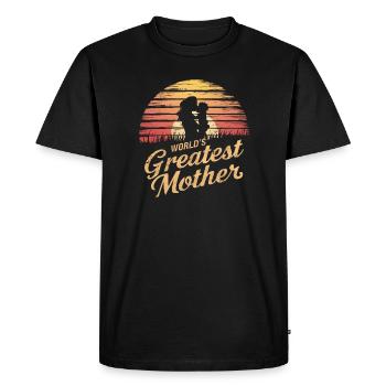La plus grande mère du monde - T-shirt Premium bio Homme - noir - Devant - Nico (187cm)