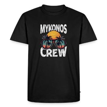 Équipage Mykonos - T-shirt Premium bio Homme - noir - Devant - Nico (187cm)