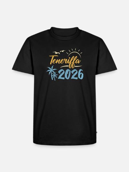 Teneriffa 2026 - Männer Premium Bio T-Shirt - Schwarz