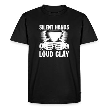 Potiers Artistes, Loud Clay Pottery - T-shirt Premium bio Homme - noir - Devant - Nico (187cm)