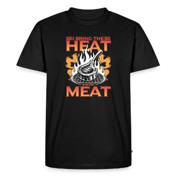 BBQ Grilling Meat Smoking Barbecue - Men's Premium Organic T-Shirt - black - Front - Nico (187cm)